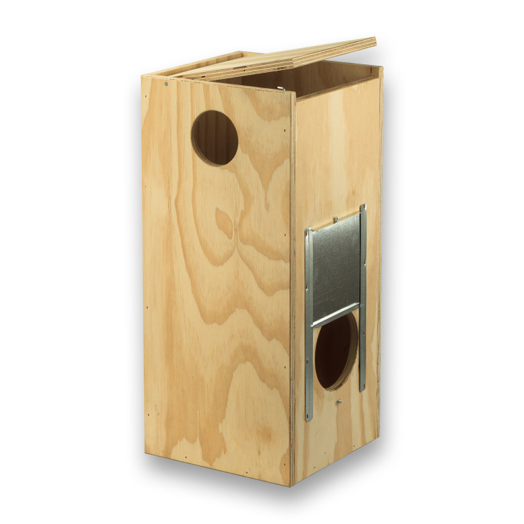 Eco Nistkasten aus Holz für Halsbandsittiche