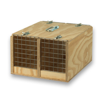 Avi 2 compartimenten houten transportkooi voor grote vogels