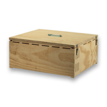 Pluma 4-compartment wooden transport carrier box for medium birds