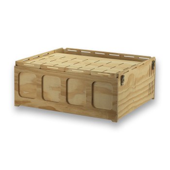Modul für Pluma 4-Abteil-Transportbox aus Holz für mittelgroße Vögel