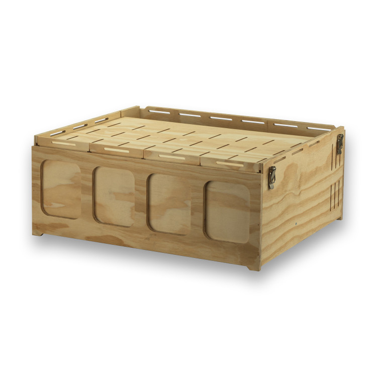 Modulo per Trasportino in legno Pluma con 4 scomparti per uccelli di taglia media