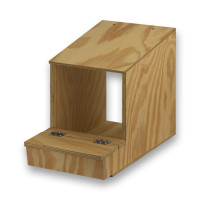 Simple 3-compartment wooden laying nest box for Chickens