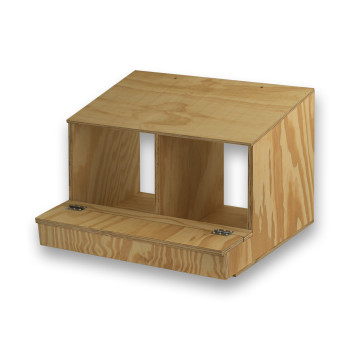Collector 2-compartment wooden laying nest box for Chickens
