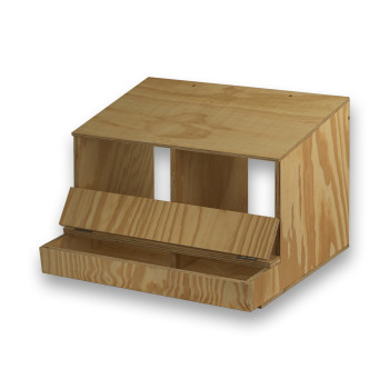 Collector 2-compartment wooden laying nest box for Chickens