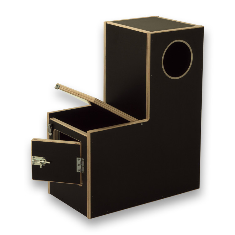 Basic wooden nest box for Grey Parrots