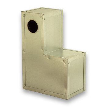 Full Metal houten nestkast voor Poicephalus