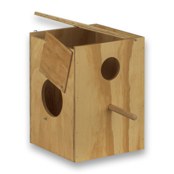 Nichoir vertical en bois pour Calopsittes