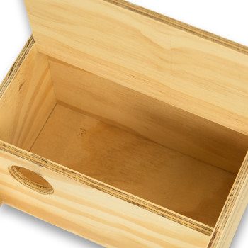 Binnen houten nestkast voor Agaporniden