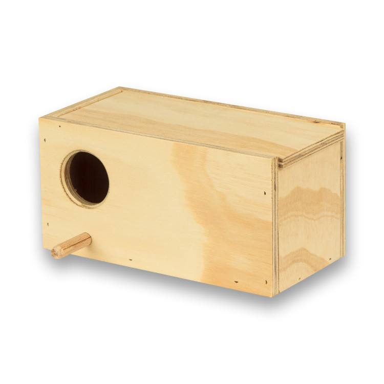 Horizontal Wooden Nest Box for Budgies
