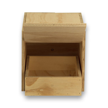 Nido in legno con cassetto per Cocorite Inglesi