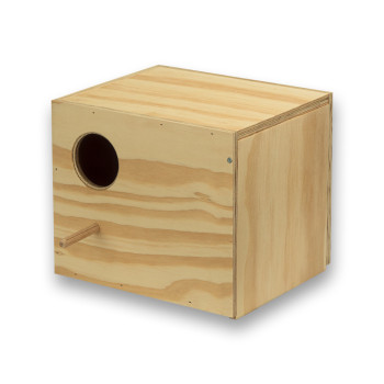 Wooden nest box with drawer for English Budgies