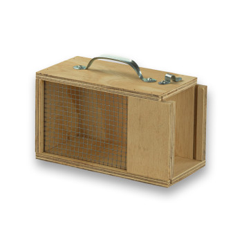 Einzel-Transportbox aus Holz für kleine Vögel