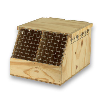 Air Export 2-compartment wooden transport carrier box for Parrots