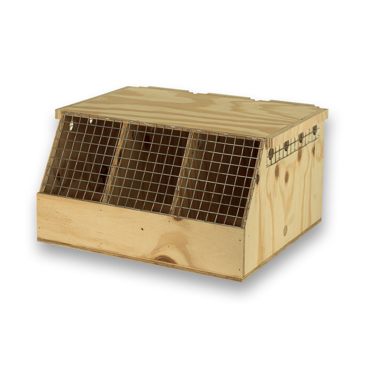Boîte de transport Air Export en bois à 3 compartiments pour Perroquets