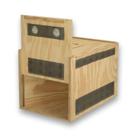 Air Export Calm 60 houten transportkooi met scheidingswand voor Roofvogels