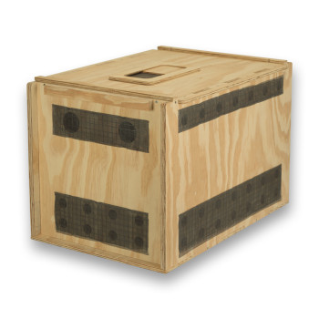 Air Export Calm 75 Transportbox aus Holz mit Trennwand für Greifvögel