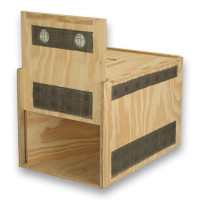 Boîte de transport Air Export Calm 75 en bois avec séparateur pour Rapaces