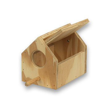 Chapel wooden nest box for Exotic Birds