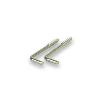 Steel L-shaped hook screws for wooden nest box 3.3 × 51 mm (≈ 0.13 × 2.01 in) (2 pcs)