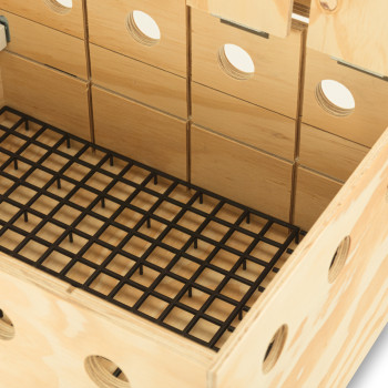 Panier de transport Prestige en bois à 4 compartiments pour Pigeons