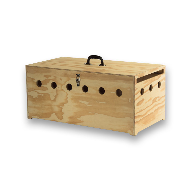 Prestige 6-Abteil-Transportkiste aus Holz für Tauben