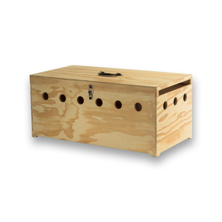 Prestige 6-Abteil-Transportkiste aus Holz für Tauben