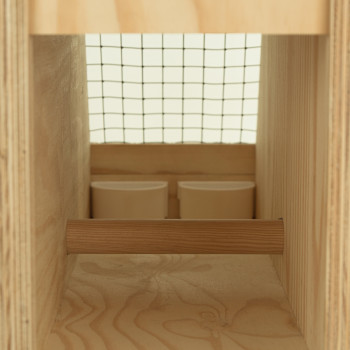 Air Export 1-Abteil-Transportbox aus Holz für Aras