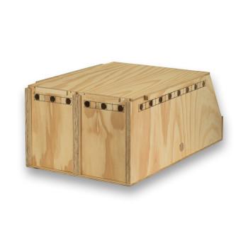 Boîte de transport Air Export en bois à 2 compartiments pour Aras