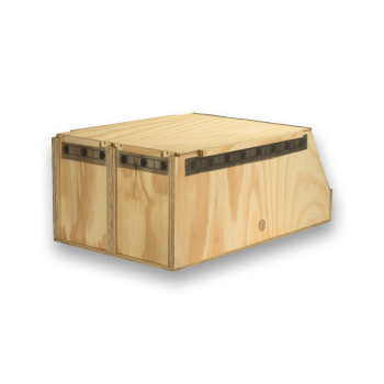 Air Export Calm 2-Abteil-Transportbox aus Holz für Aras