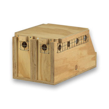 Boîte de transport Air Export en bois à 2 compartiments pour Perruches à Collier