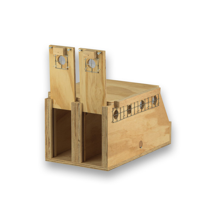 Boîte de transport Air Export en bois à 2 compartiments pour Perruches à Collier