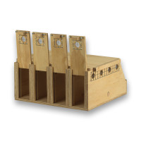 Air Export 4-Abteil-Transportbox aus Holz für Halsbandsittiche