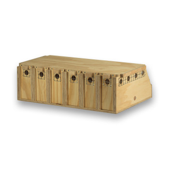 Air Export 6-compartment wooden transport carrier box for Ring-necked Parakeets
