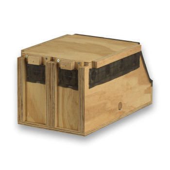 Air Export Calm 2 compartimenten houten transportkooi voor Halsbandparkieten