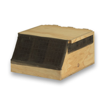 Air Export Calm 3-Abteil-Transportbox aus Holz für Halsbandsittiche