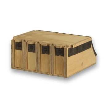 Air Export Calm 4 compartimenten houten transportkooi voor Halsbandparkieten