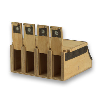 Air Export Calm 4 compartimenten houten transportkooi voor Halsbandparkieten