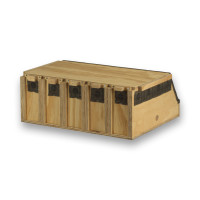 Air Export Calm 5 compartimenten houten transportkooi voor Halsbandparkieten