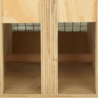 Air Export Calm 6 compartimenten houten transportkooi voor Halsbandparkieten