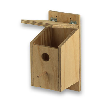 Nichoir extérieur 2 en bois pour Oiseaux Sauvages (Démonté)