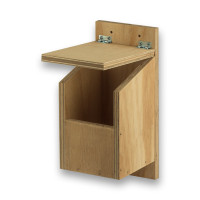 Außen-Nistkasten aus Holz 2 für Drosseln (Bausatz)