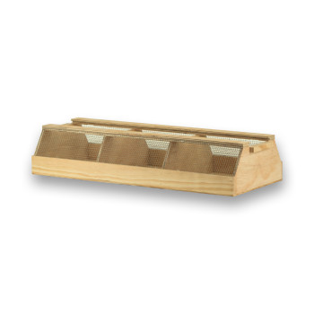 Export 3-Abteil-Transportbox aus Holz für kleine Vögel