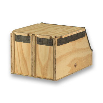 Air Export Calm 2-compartment wooden transport carrier box for Cockatoos