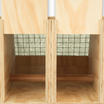 Air Export Calm 2-compartment wooden transport carrier box for Cockatoos