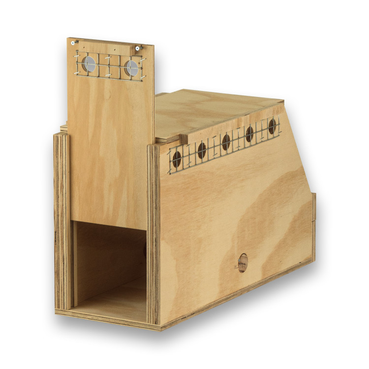 Air Export 1-Abteil-Transportbox aus Holz für Kakadus