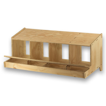 Classic houten legnest met 4 compartimenten voor Kippen
