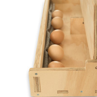 Classic 4-compartment wooden laying nest box for Chickens