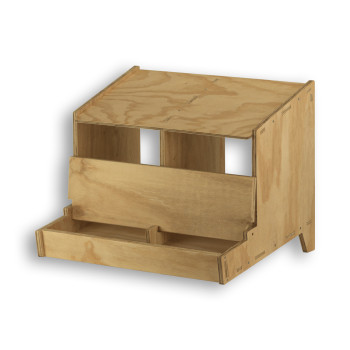 Nido in legno Classic con 2 scomparti per Galline