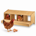Classic 4-compartment wooden laying nest box for Chickens
